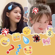 Tooyoo Emoji Hair Clip Water Drop Hair Clip Angry Emoji Acrylic Sweat Clip Silent Sweat Drop Hair Cl