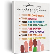 Inspirational Diversity Wall Art In This Room Watercolor Canvas Painting Prints For Classroom Office