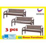 3 PCS **5' METAL BENCH CHAIR 3PCS / BENCH CHAIR / GARDEN CHAIR / CHAIR/OUTDOOR FURNITURE/KERUSI/LONG