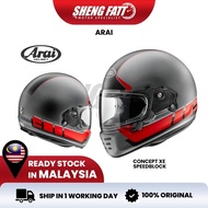 ARAI Concept-XE Speedblock Red Helmet Motor Full Face Original Cafe Racer SIRIM Retro Helmet Vintage