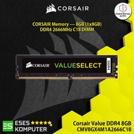 RAM Corsair Value DDR4 8GB (1X8GB) 2666MHz CL18 CMV8GX4M1A2666C18