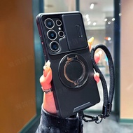 Sliding Window Protective Case Invisible Bracket Suitable For Samsung S26 S25 S24 S23 Ultra A57 A56 