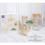 Teko Kaca Set Istanbul - Teko Set Lebaran - Teko Gelas Cantik Lebaran