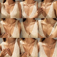 Y2K Vintage Necklace Long Necklace Aesthetic Beaded Necklace