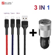 ZUZG Car Charger 2 Port USB Car Charger Adaptive Fast Charger Phone Adapter Combination Kit with 2.4