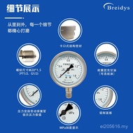 0-1.6 mpa Water Pressure Full Air Pressure Hydraulic Gauge 0-40mpa Corrosion Resistant Y100 Stainles