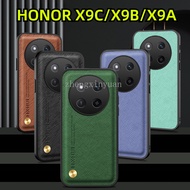 Case For Honor X9C X9B X9A 5G 2024 Texture Leather Camera Protection Cover on HonorX9C HonorX9B Hono