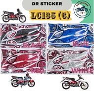 YAMAHA LC135 V2 V3 V4 BATIK Stripe Stiker Sticker LC 135 BLUE BLACK RED (6) BODY COVERSET COVER SET 