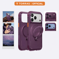 TORRAS Q3Air เคสiPhone18 พร้อมขาตั้งแม่เหล็ก360 ° | เบาะอากาศป้องกันการตกหล่นกลางแจ้ง | ผิวด้านกันลื