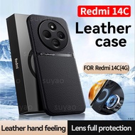 For Xiaomi Redmi 14C 14 C 13C 2024 Phone Case Luxury PU Leather Matte Redmi14C Redmi14 Red me mi Mag