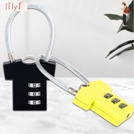 LILY Security Lock, Steel Wire Aluminum Alloy Password Lock, Multifunctional 3 Digit Mini Cupboard Cabinet Locker Padlock Suitcase Luggage Coded Lock