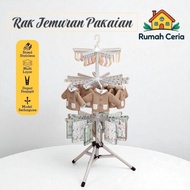 GANTUNGAN RC 3-Tier Tower Model Clothesline 3-Tier Clothes Hanger Rack