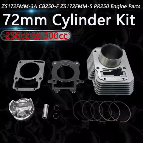 Motocycle Big Bore 72mm Cylinder Kit For ZONGSHEN CB250F CYCLONE RA2 250cc to 300cc Kayo T4 PR250 ZS
