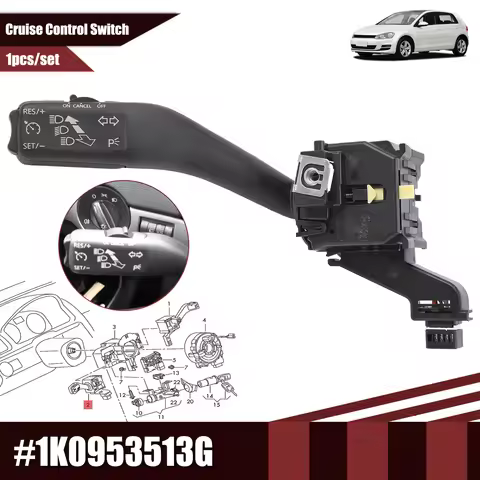 Turn Signal Cruise Control Switch w/ CANCEL For VW Golf 5 6 GTI Jetta MK5 Tiguan 5N Skoda Octavia 2 