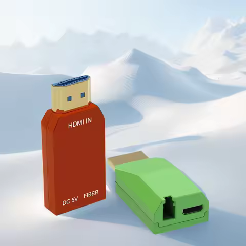 Mini 4K HDMI Over Fiber Converter HDMI Video Extender Over Multimode Single-Core OM3 Optical Fiber T