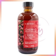LORANN Cherry Emulsion 4 Oz. กลิ่นเชอรี่ (118 ml)  จำนวน 1 ขวด  กลิ่นผสมขนม วัตถุแต่งกลิ่นสังเคราะห์ กลิ่นผสมอาหาร