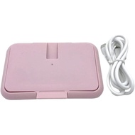 Portable Baby Wipes Warmer Napkin Warmer Box Paper USB Charging Wet Wipes Dispenser for (Pink)..
