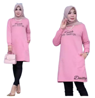 TERBARUU!! BAJU TUNIK BABY TERRY PREMIUM KUALITAS BAGUS/KAOS PANJANG WANITA/KAOS MUSLIMAH PREMPUAN/T