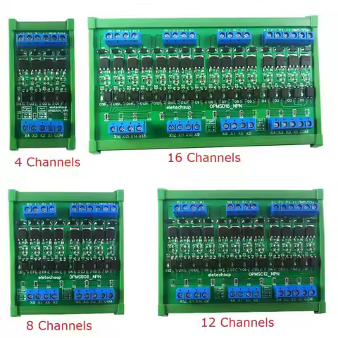 DC 3.3V 5V 12V 24V 4-16CH 5A PLC Signal Amplifier Board Isolation MOS Tube Module NPN PNP IO Digital