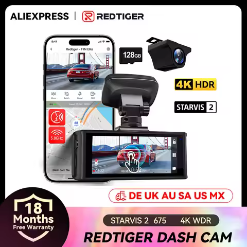 REDTIGER F7N ELITE STARVIS 2 Sensor 4K HDR Dash Cam Front and Rear 5.8GHz WiFi APP car camera WDR ca