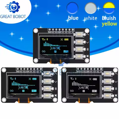 NEW product 0.96 inch OLED IIC White/YELLOW BLUE/BLUE 12864 OLED Display with 4x4 key I2C SSD1315 LC