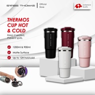 Swiss Thomas Bottle Air Tahan Sejuk Panas 900/1200ML Thermos Bottle SS304 Stainless Steel Tumbler In