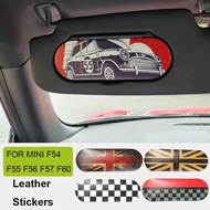 Car Makeup Mirror Back Leather Stickers for Mini Cooper F54 F55 F56 F57 F60 Coutryman Clubman Interi