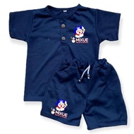 setelan anak set terbaru gambar mixue es cream&tea kiano anak laki laki perempuan usia 1-5 tahun