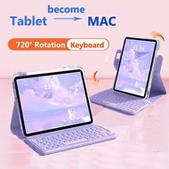 Keyboard Case for IPad Air 5 Air 4 Pro 11 2022 2020 2021 2018 10th 10.9 10.2 9th 8th 7th Air 2 1 720° Rotation Cover Clear Arylic Split Stand Case with Pen Holder