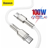 Baseus 100W USB C USB ประเภท C สายสำหรับซัมซุง Galaxy S20 5A PD Fast ชาร์จสายโทรศัพท์ QC3.0 USB C สา