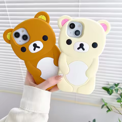 3D Cartoon Cute Bear Phone Case for iPhone 16 promax 15 14 13 12 11 Pro Max Xs XR 6 7 8 Plus SE 5 5s