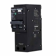 เมนเซอร์กิตเบรกเกอร์ AC กันไฟดูด/กันไฟรั่ว 2โพล 1 เฟส Schneider Main Circuit Breaker RCBO 2 Pole QO