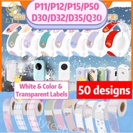 Marklife P15/P12/P50  Phomemo D30 White and color Label for 12mm to 15mm width  Label Printer  Therm