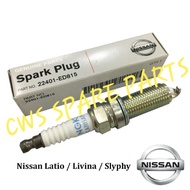 LIVINA SLYPHY NISSAN SPARK PLUG 100% ORIGINAL 22401-ED815 LZKAR6AP-11 (1SET 4PC)