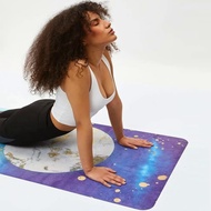 Travel Yoga Mat, Foldable Anti Slip Sports Suede Mat,Natural Rubber Tear Resistant Fitness Mat Are Ideal Choices for Pil