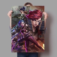Arcane League of Legends Tv Poster Game Role Jinx Vi Jess Yasuo Canvas Painting Wall Art Home Decor
