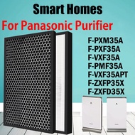 Fit Panasonic F-PXM35A, F-PXF35A, F-VXF35A, F-VXF35APT, F-PMF35A Air Purifiers Replacement HEPA & Ca