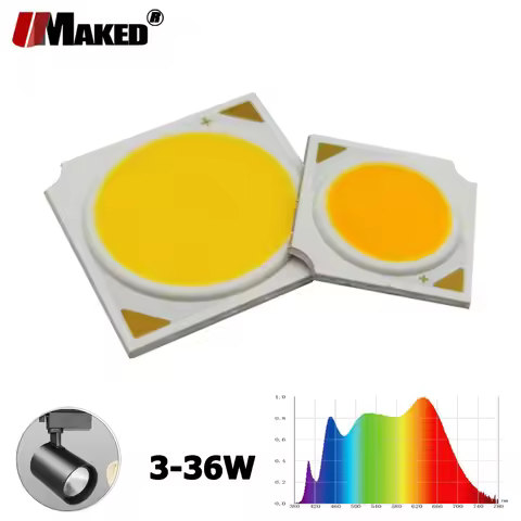 Full Spectrum LED COB 3 5 7 10 12 15 18 20 30 36W Ra97 130LM/W 1313 1919 3000-4000-5000K Aquarium La