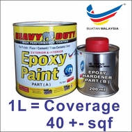 1 liter HEAVY DUTY BRAND ( 1L SET ) Two Pack Epoxy Floor Paint / CAT LANTAI BERKUALITI / wpc