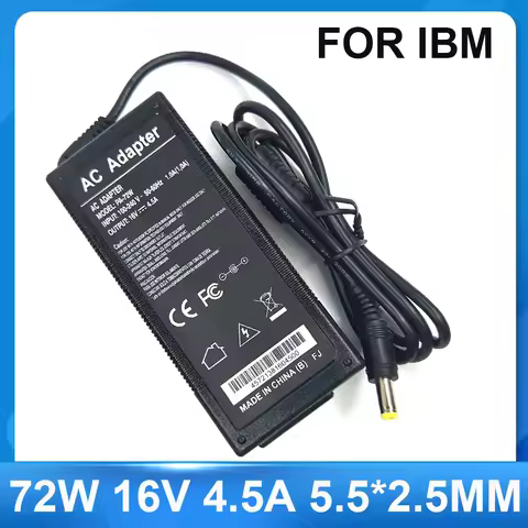 AC Adapter 16V 4.5A 5.5*2.5 Power AC Adapter Supply charger FOR IBM ThinkPad T20 T23 T30 T40 T40P T4