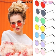 ELOK Metal Sunglasses Disco Hippie Party Circle Glasses