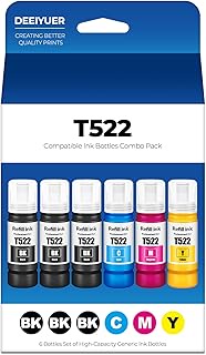 T522 522 Ink Refill Bottles ET-2800 ET-4800 ET-2400 ET-2803 Replacement for 522 Refill Ink T522 Use 