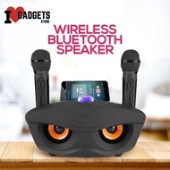 SD306 Owl Dual Wireless Microphone & Bluetooth Speaker Wireless Karaoke Speaker Wireless Stereo Spea
