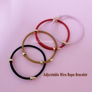 BeCharming adjustable 2mm and 3mm wire rope bracelet