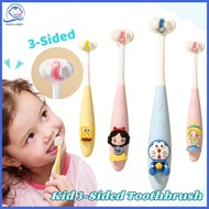 Kids 3-Sided 3D Toothbrush Cleaning Soft Bristles Three-dimensional Toothbrush 1-6 Years Old Kids