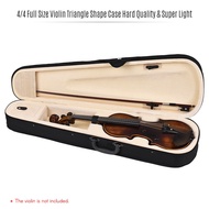 [] Professional 4/4 Full Size Violin Triangle Shape Case Box Hard & Super Light with Shoulder Straps