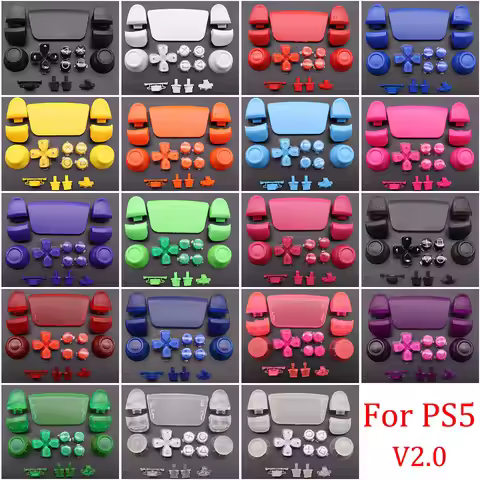 1set V2 2.0 For PS5 V2.0 020 Controller D-pad Share Buttons Kit Key Replacement Shell Case Cover L1 