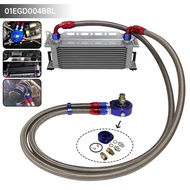 Universal 13 Row  AN10  Engine Oil Cooler w/ Mounting Bracket+ Oil Filter Hose End Kit For 1jz  2jz 