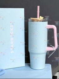 全新特價包郵！新品保溫杯星巴克杯子25新品春日晴空綠色漸變大7 保溫杯 水杯 水壺 戶外 保溫瓶