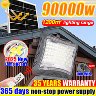 ✨365°ultra-wide angle lighting✨ 90000W lampu solar tahan 24jam luar rumah solar lights solar garden 